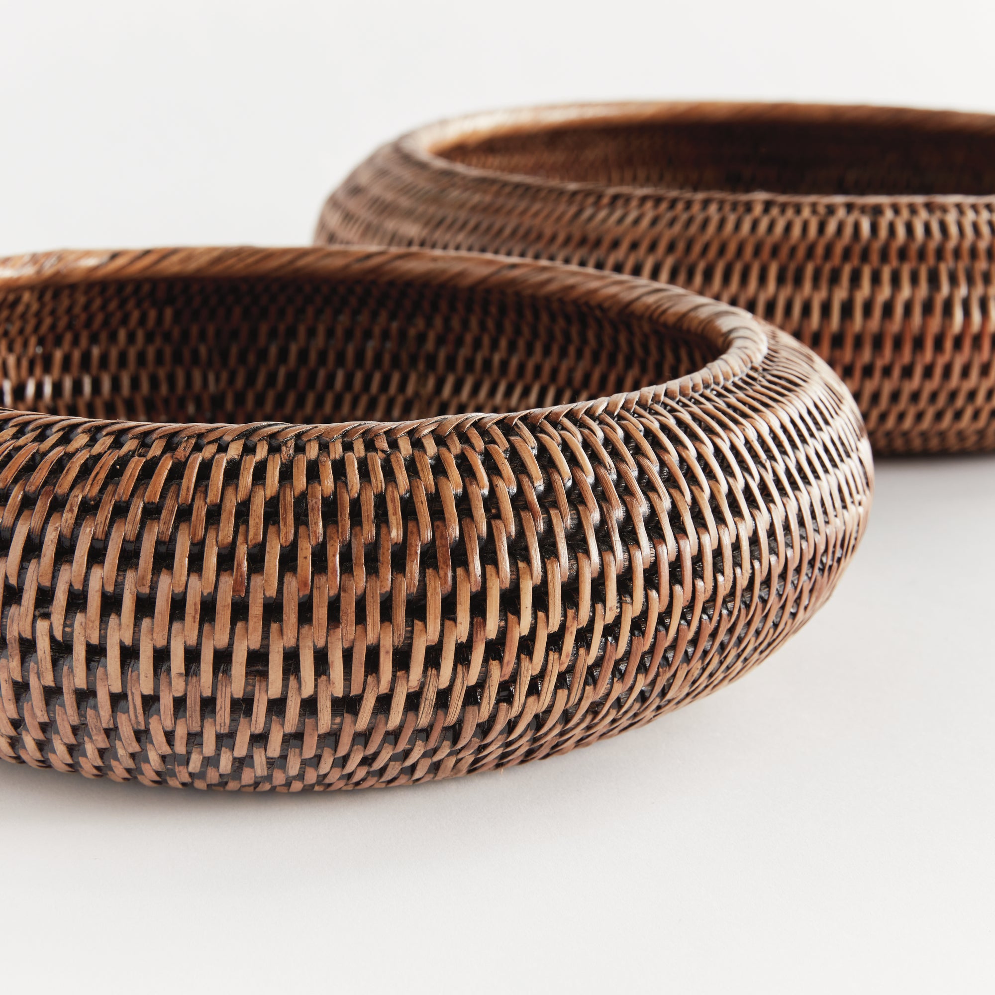 Burma Rattan Shallow Display Bowls, Set Of 2 - View 3