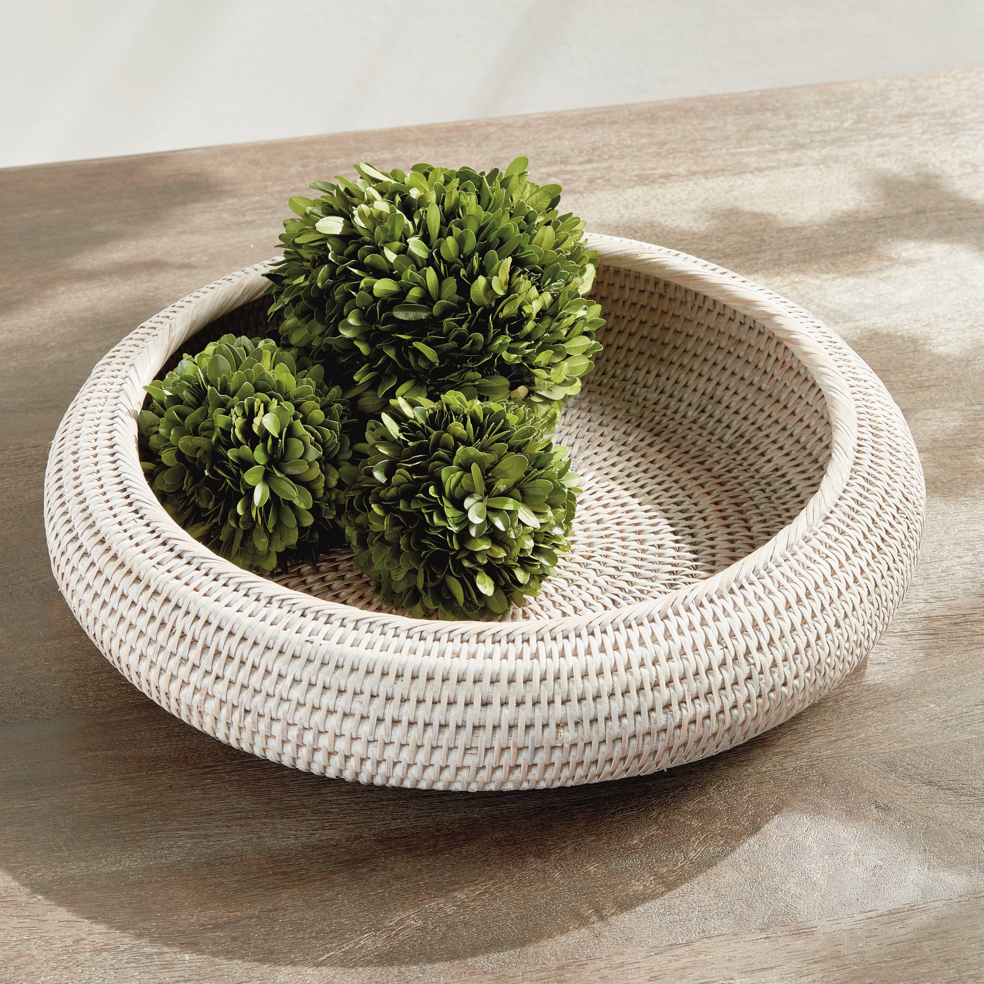 Burma Rattan Shallow Display Bowls, Set Of 2 - View 6