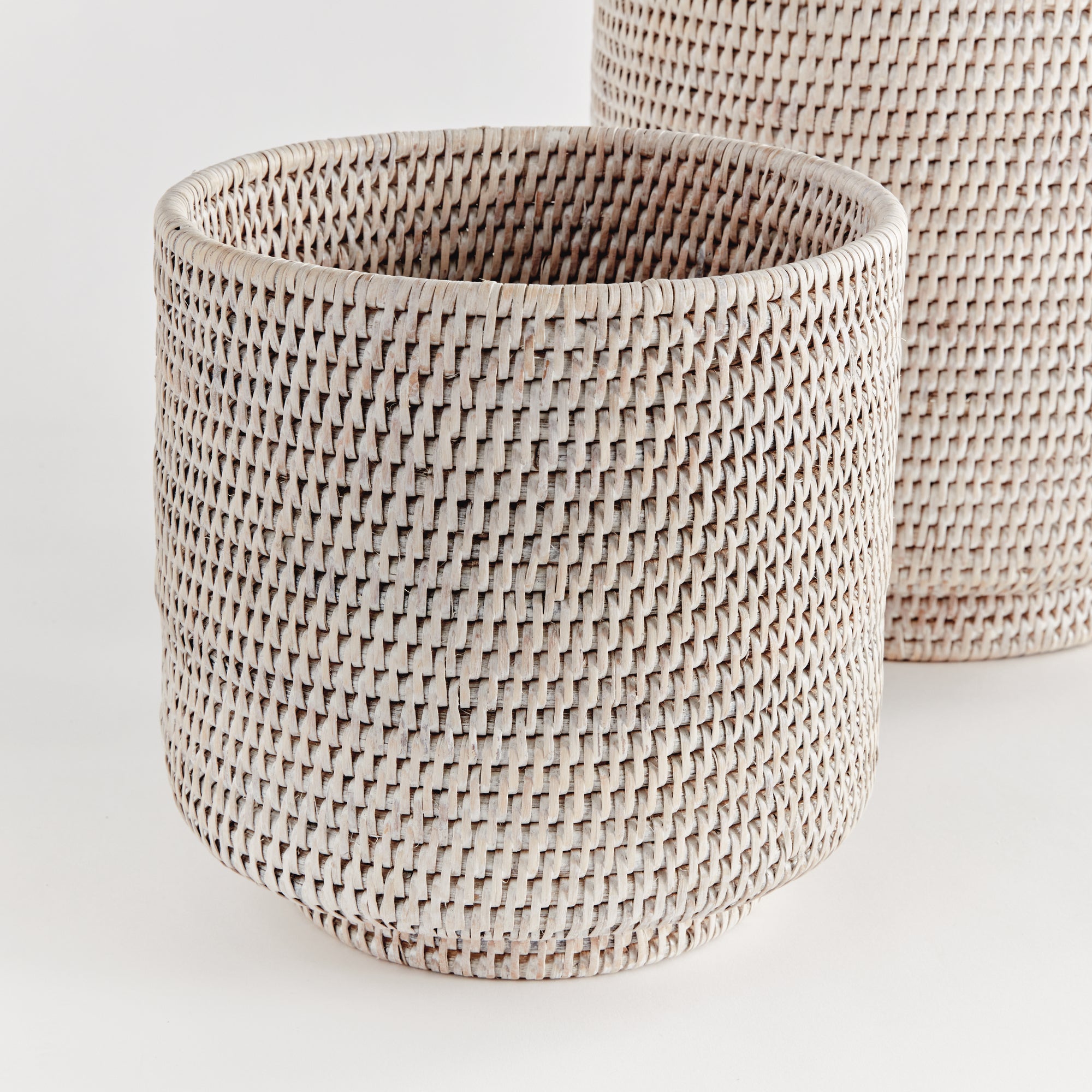 Burma Rattan Cachepots Large, Set Of 2 - View 2