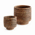 Burma Rattan Cachepots Small, Set Of 2