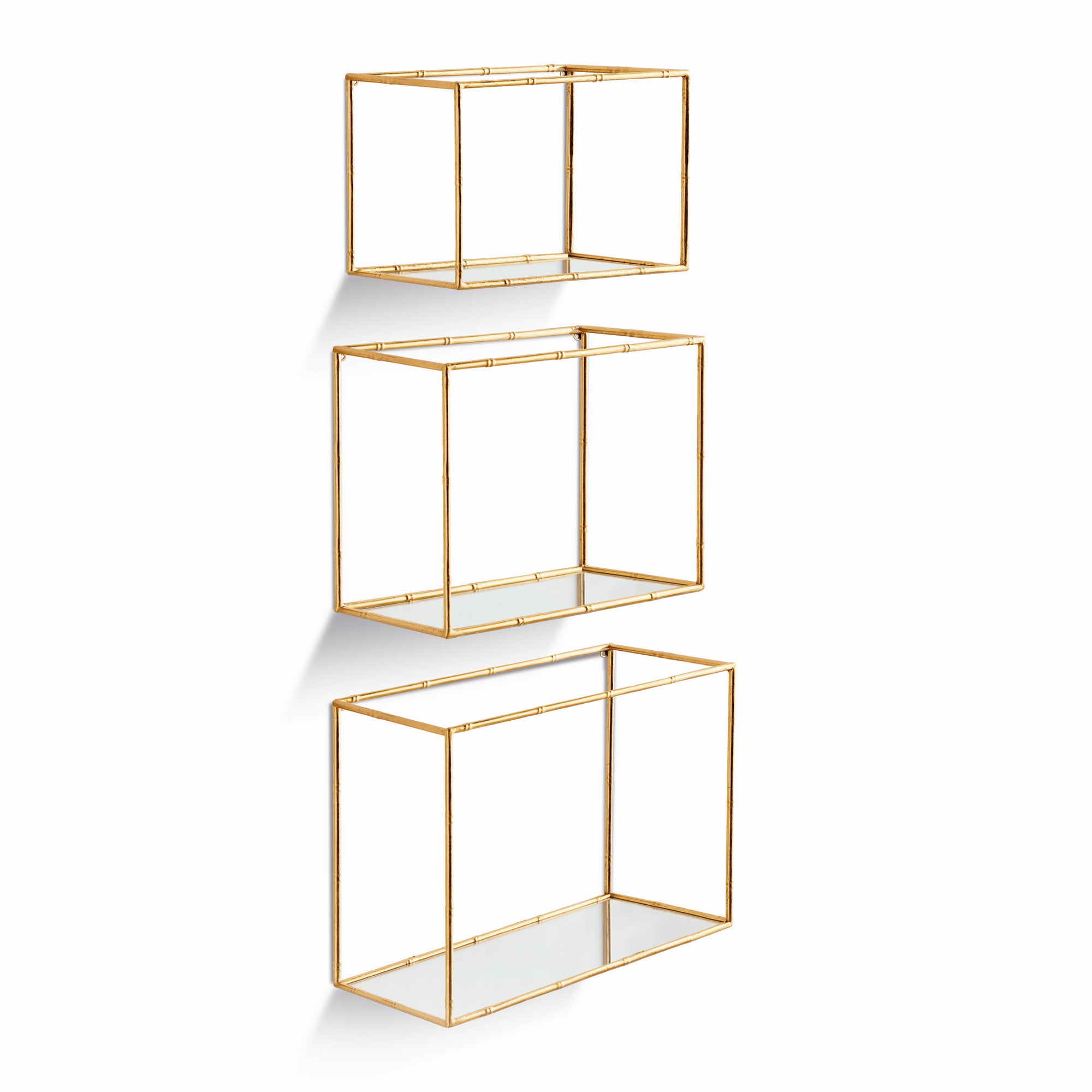 Daphne Mirrored Wall Shelves, Set Of 3