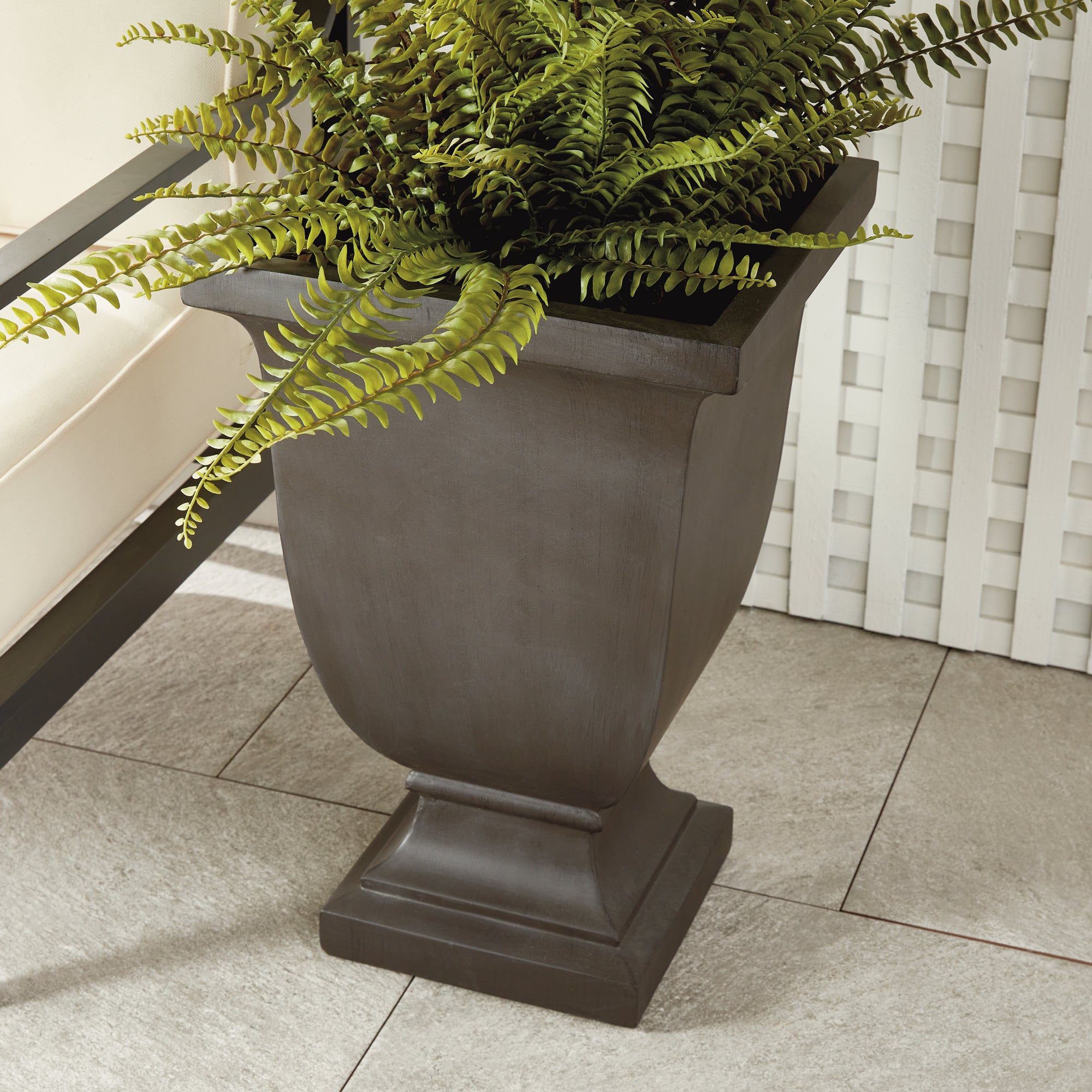 Fibreclay Beckett Sq Footed Planter Large - View 7