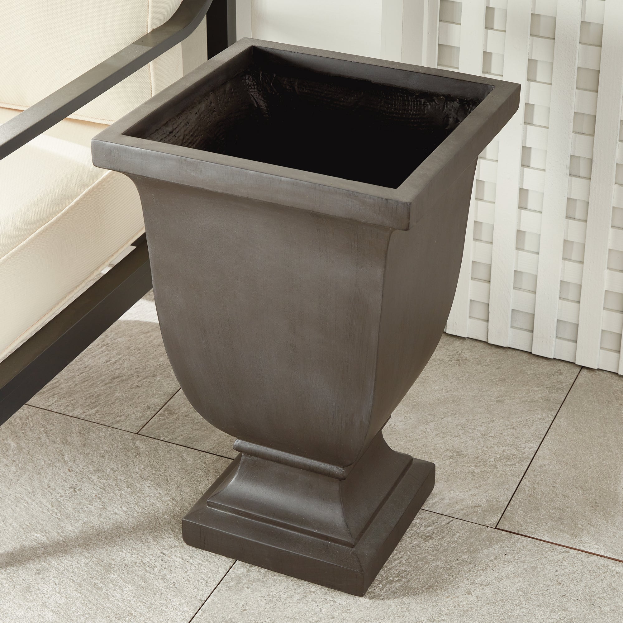 Fibreclay Beckett Sq Footed Planter Large - View 8