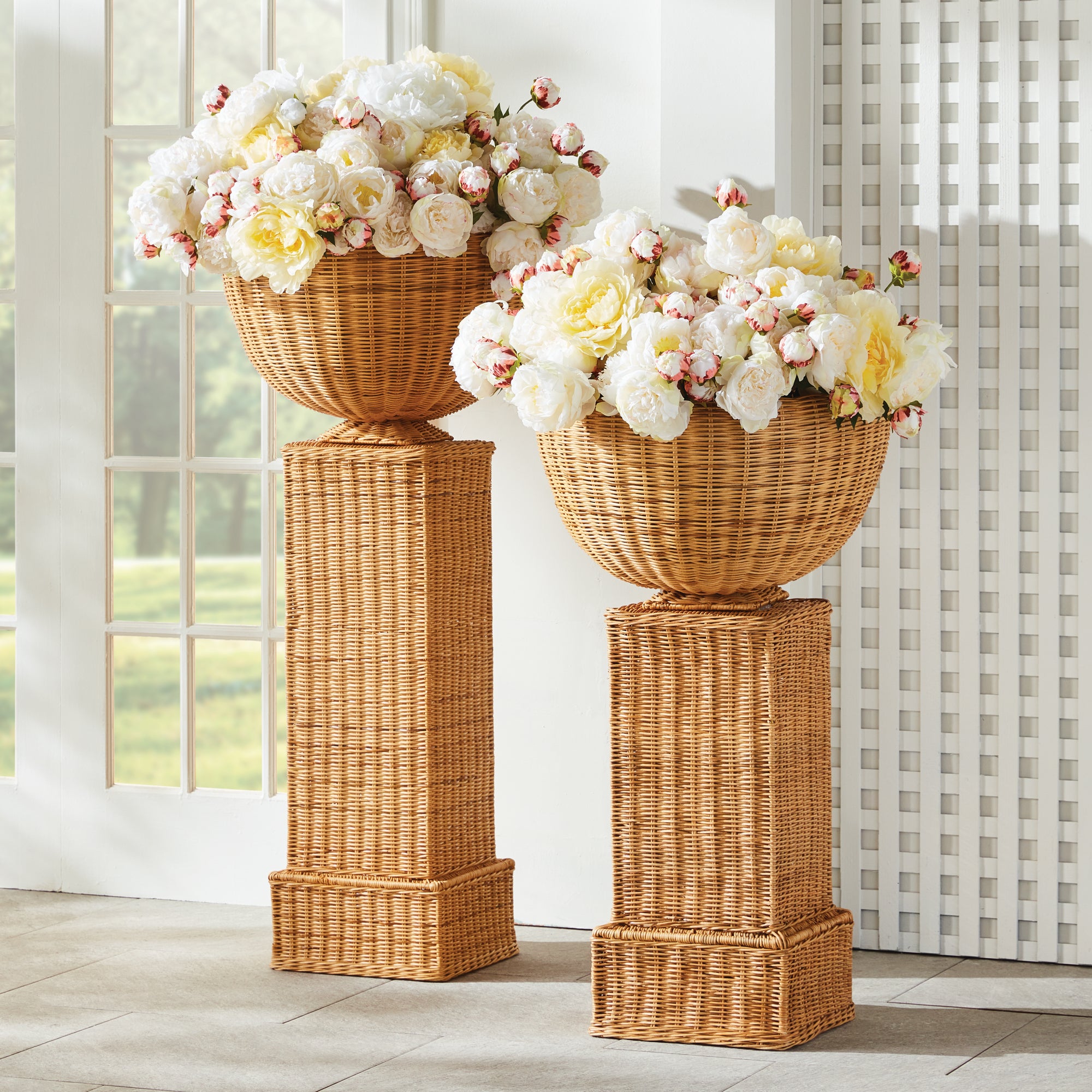 Charleston Rattan Pedestal Tall - View 5