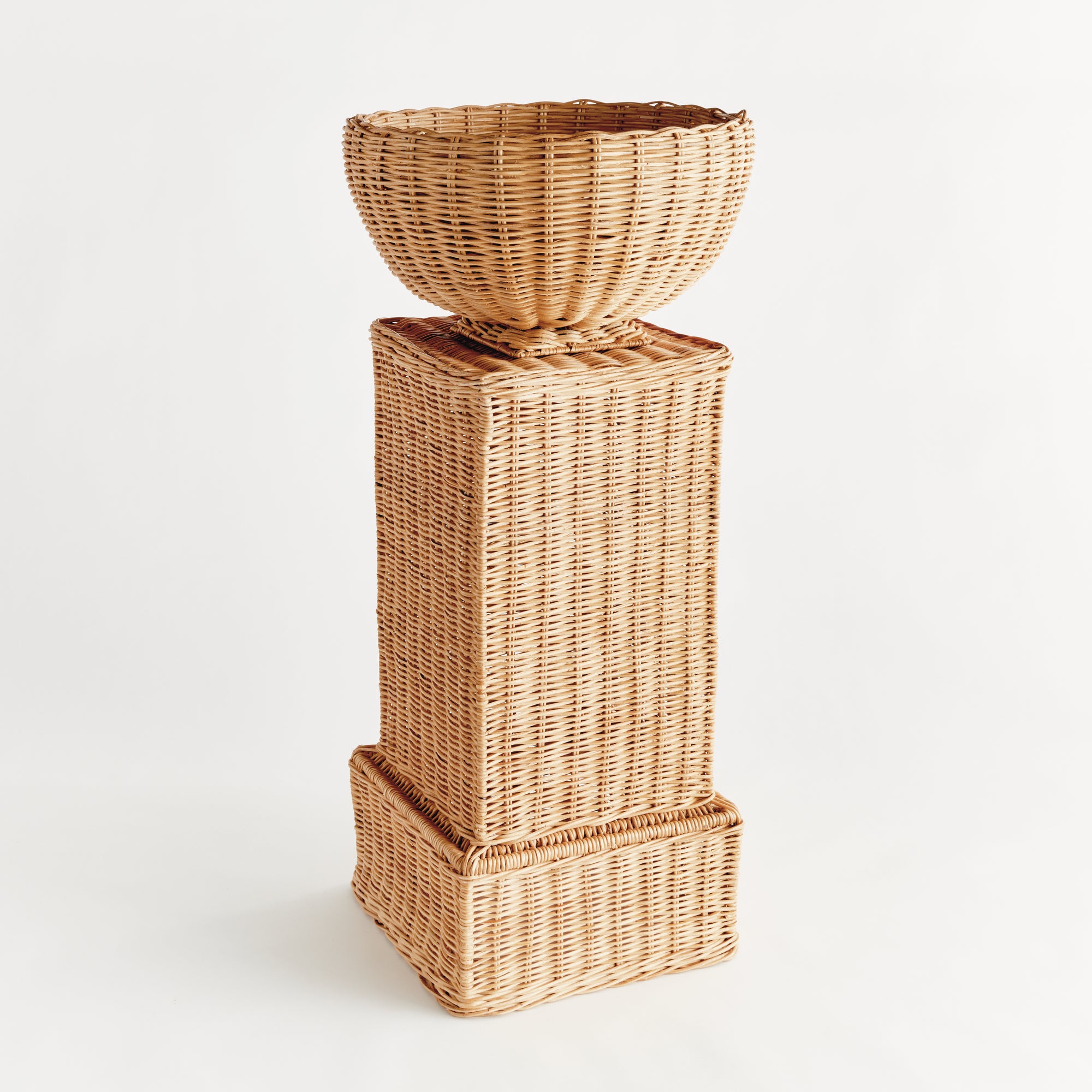 Charleston Rattan Pedestal Short - View 2