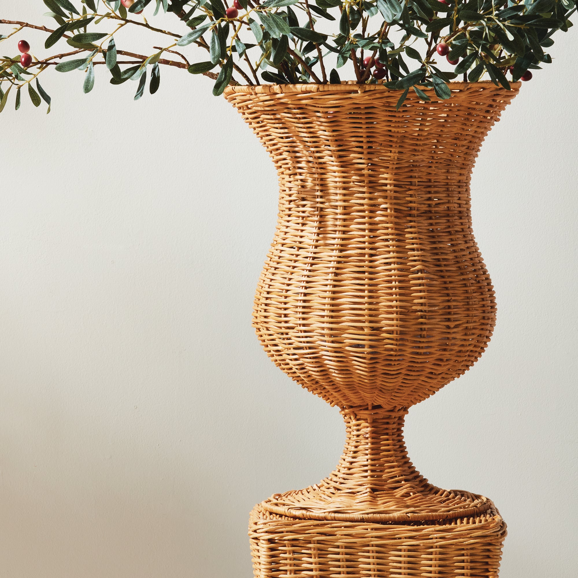 Chesapeake Rattan Footed Urn Tall - View 5