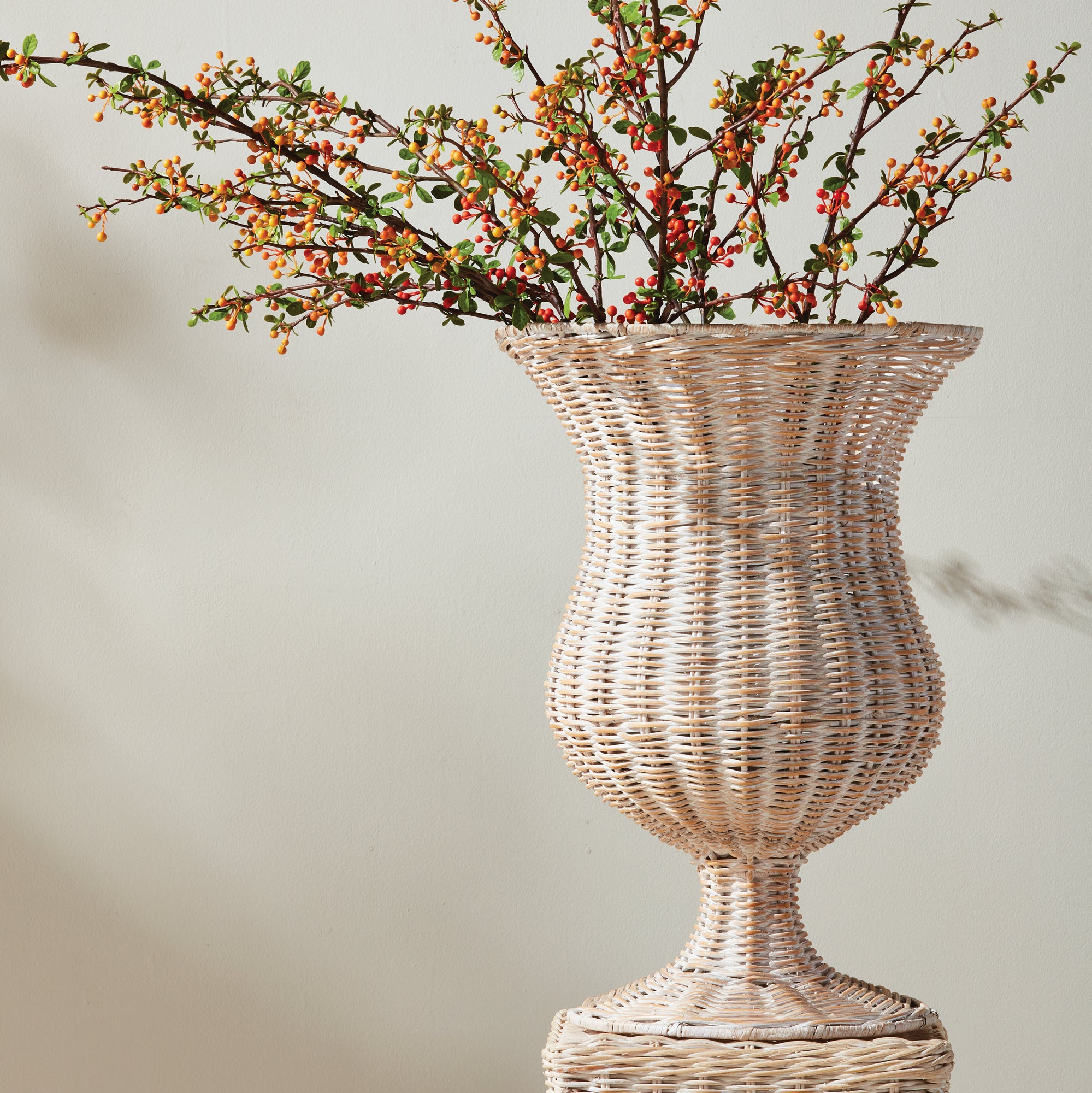 Chesapeake Rattan Footed Urn Tall - View 5