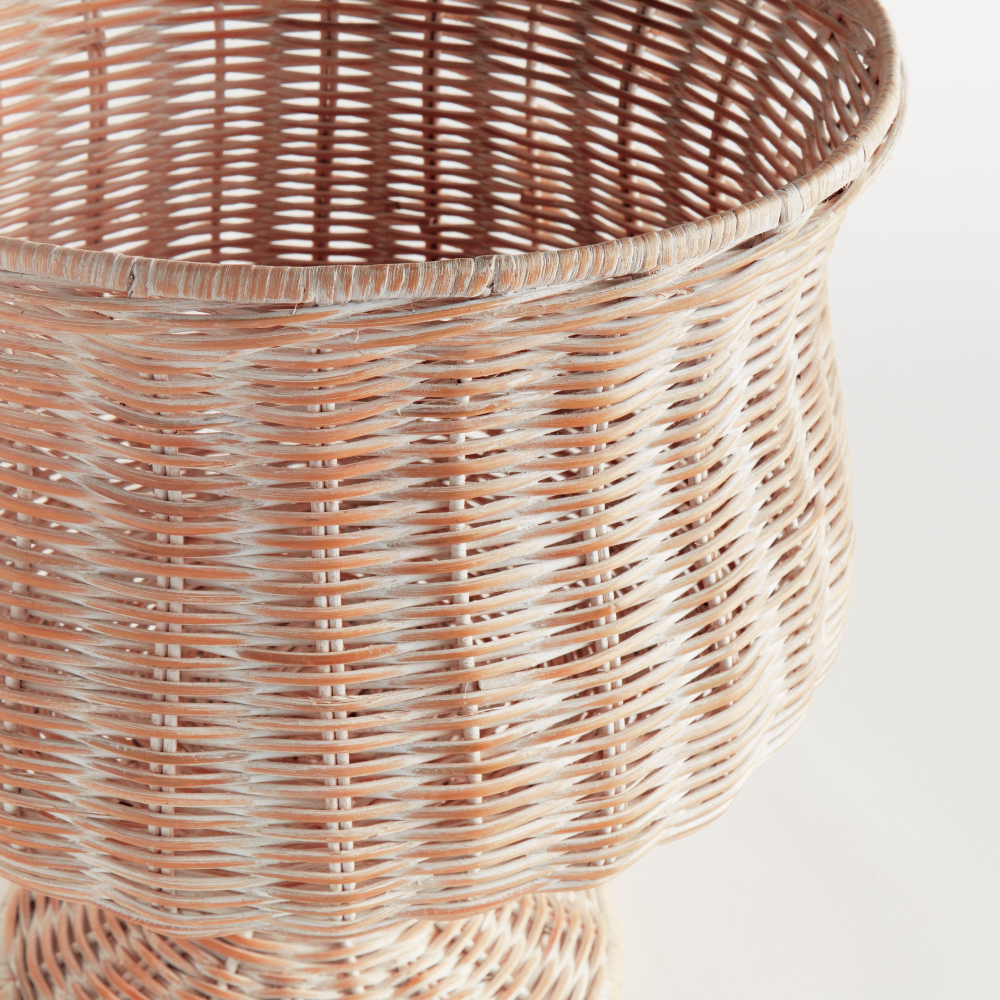 Chesapeake Rattan Footed Urn Wide - View 4