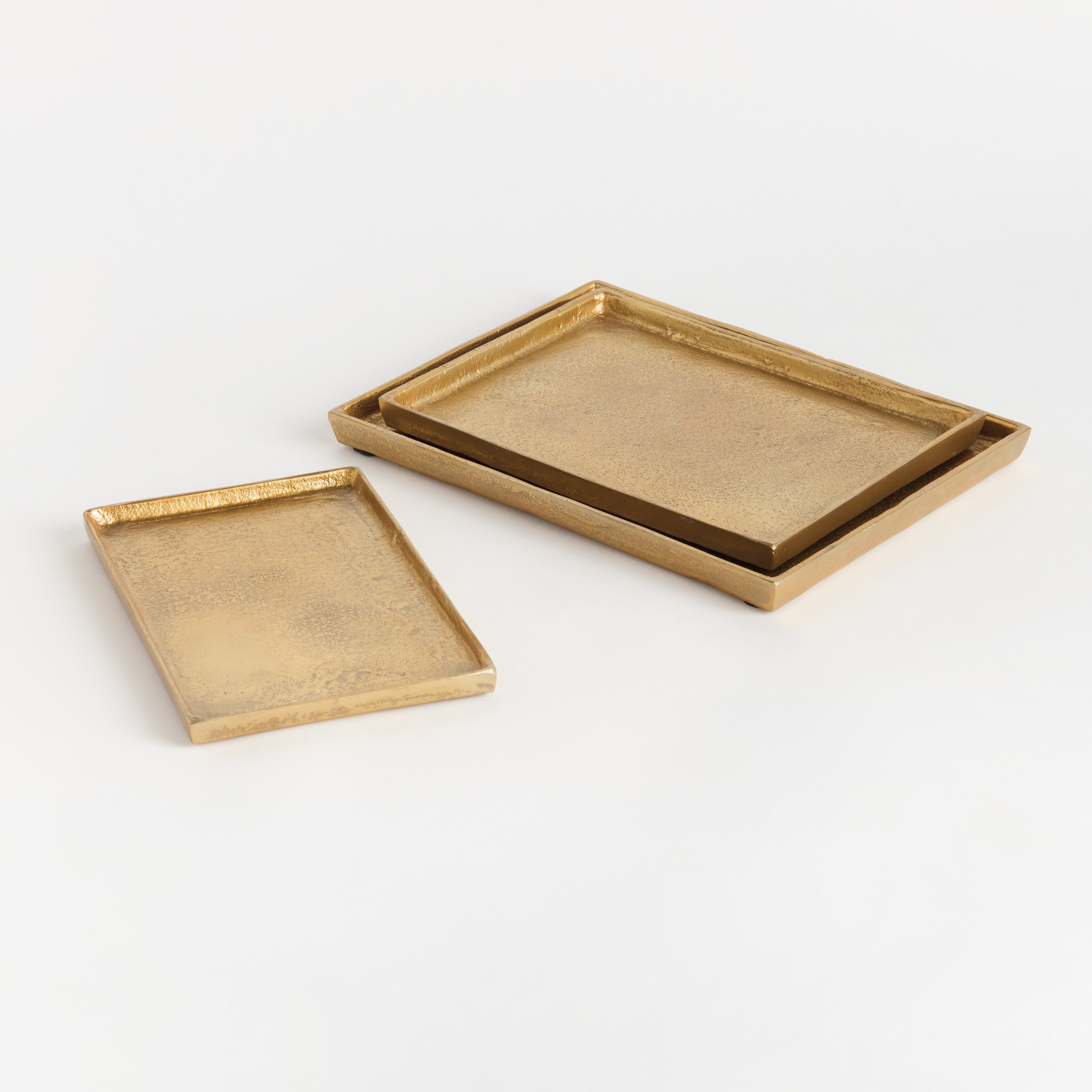 BRETT RECTANGULAR DECORATIVE TRAYS, SET OF 3 - view 2
