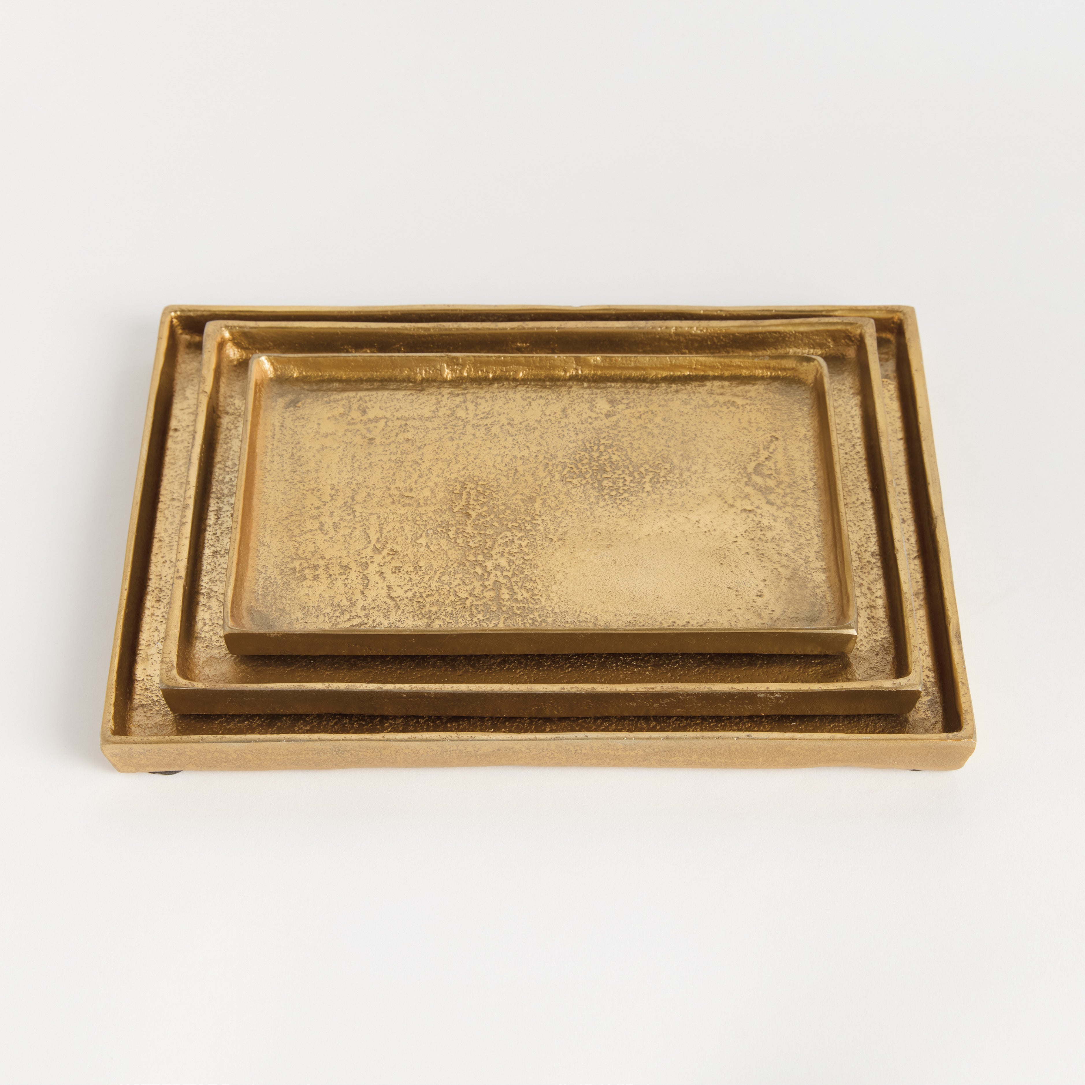 BRETT RECTANGULAR DECORATIVE TRAYS, SET OF 3 - view 4