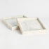 JOHANNA SQUARE MARBLE TRAYS LARGE, SET OF 2 - view 3
