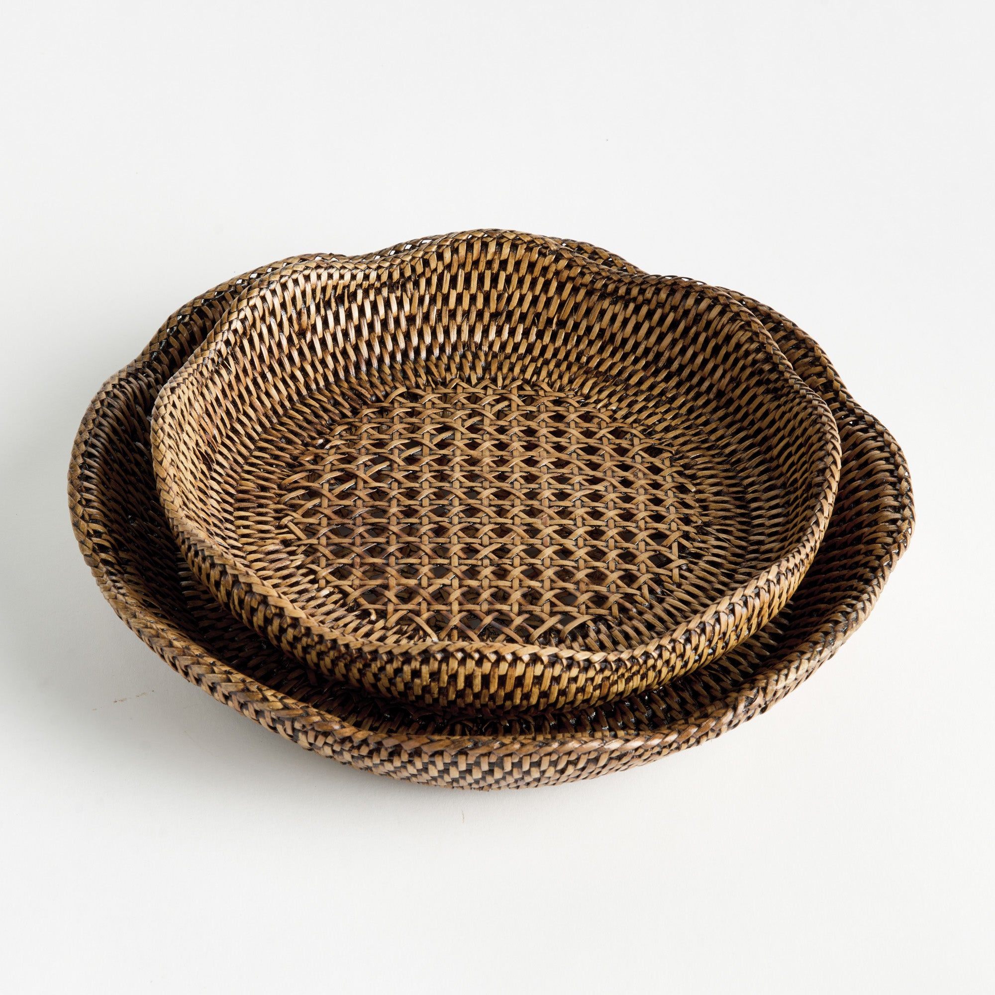Burma Rattan Scalloped Trays St/2 - View 6