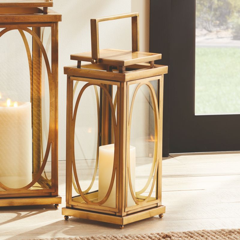 GOLD JACE LANTERN SMALL BY NAPA HOME & GARDEN - A. Dodson's