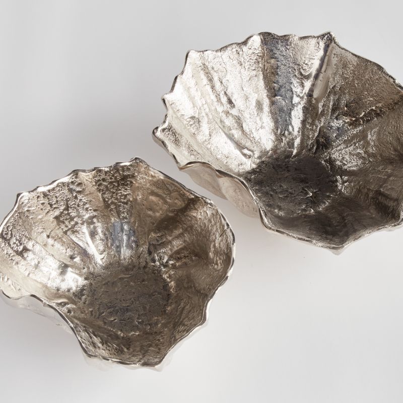 SILVER OSTRA DECORATIVE BOWLS SET OF 2 BY NAPA HOME & GARDEN - A. Dodson's