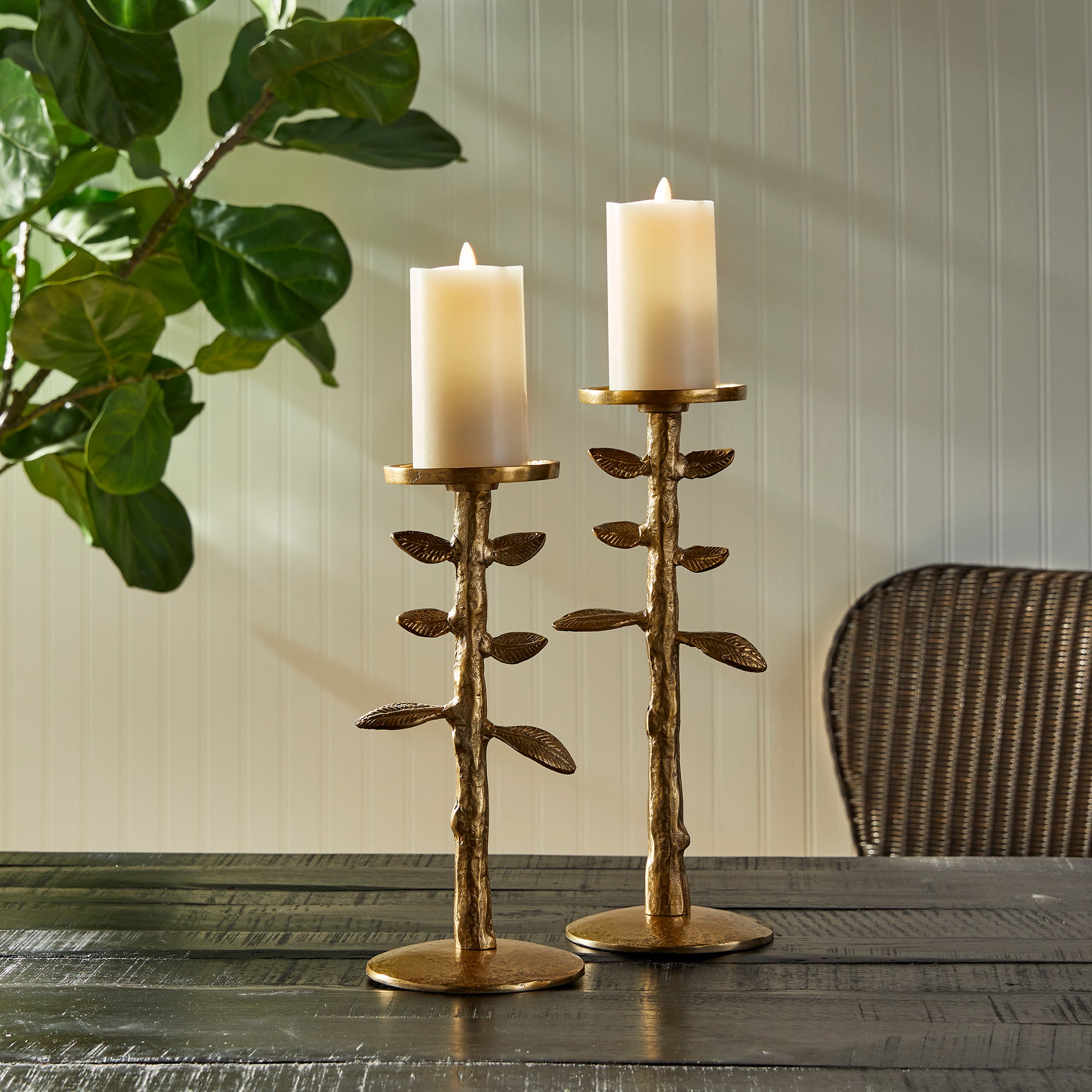 BRIER CANDLE STANDS, SET OF 2 - view 2