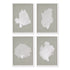 Coral Fans Study, Set Of 4