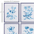 INDIGO WATERCOLOR BOTANICAL PRINTS, SET OF 4 - view 2