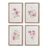 PINK CLEMATIS PRINTS, SET OF 4