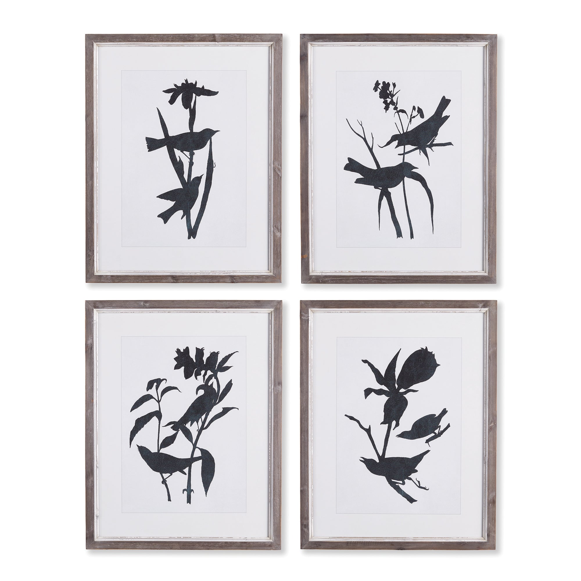 BIRD SILHOUETTE PRINTS, SET OF 4
