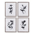BIRD SILHOUETTE PRINTS, SET OF 4