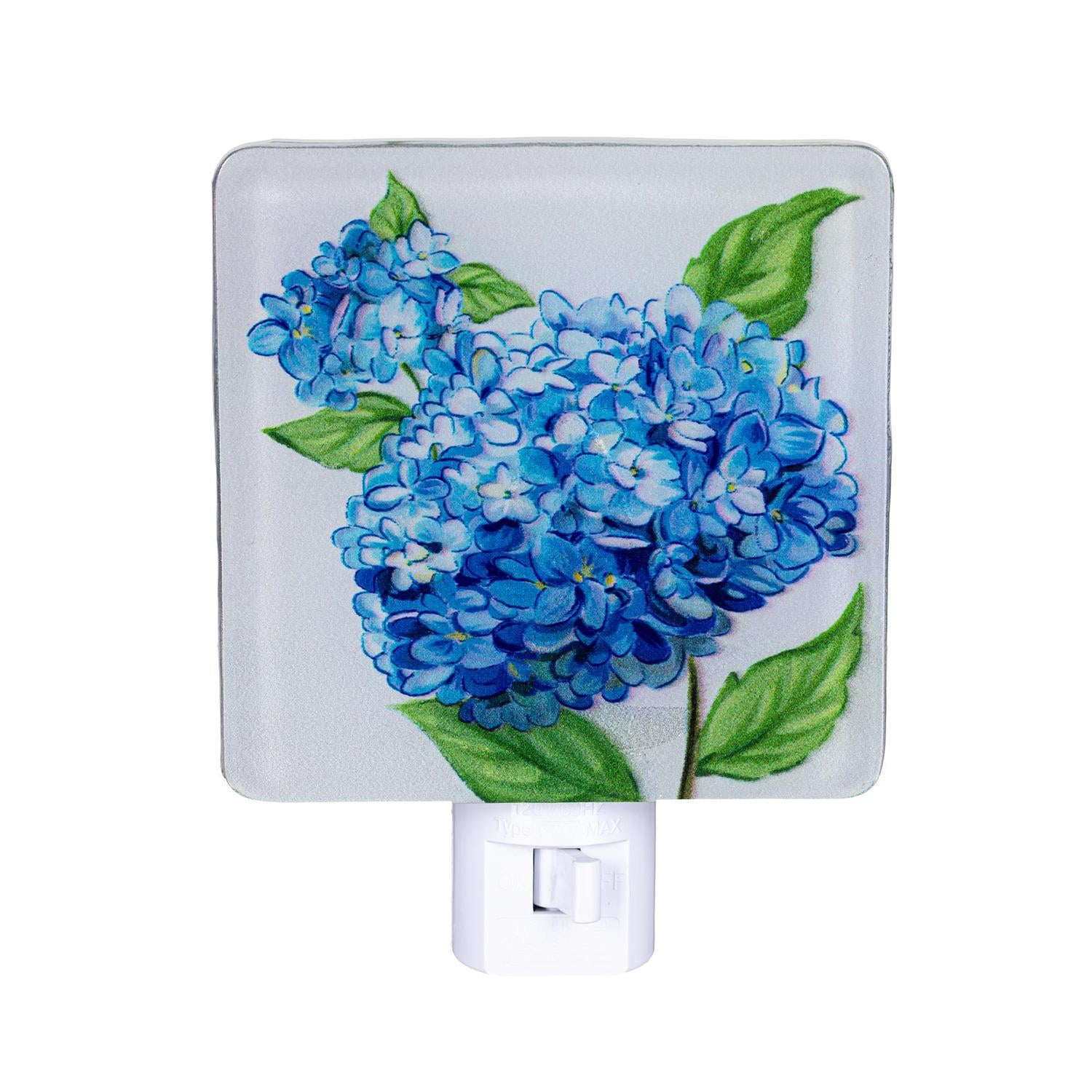 Hydrangea Nightlight Glass Square