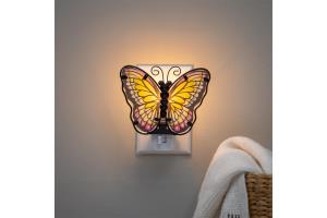 Nightlight Glass and Metal Butterfly