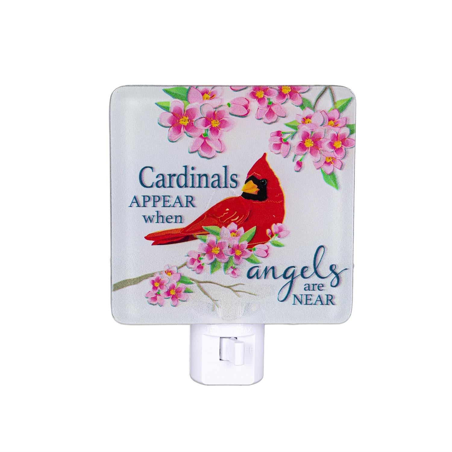 Memorial Nightlight Glass Square Cardinals Appear