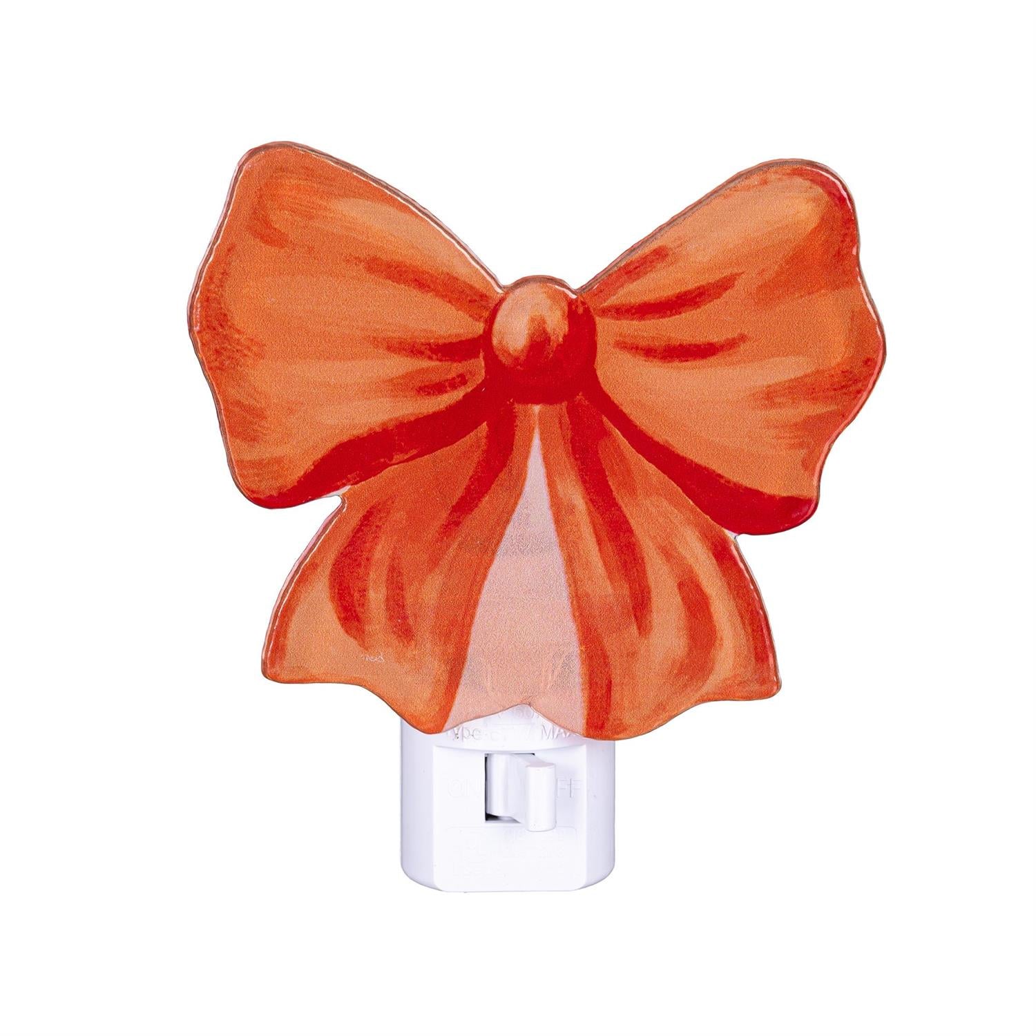 Nightlight Glass Shaped Bow, 5.25H