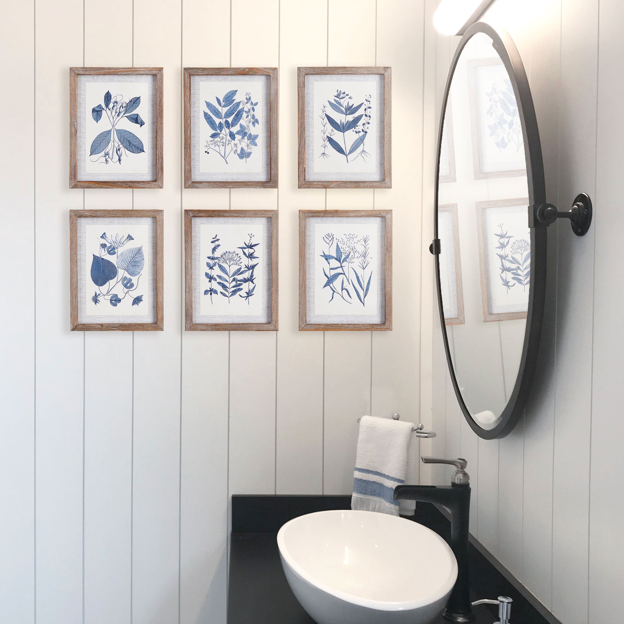 Blue Leaf Petite Prints, Set Of 6 - View 5