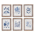 Blue Leaf Petite Prints, Set Of 6