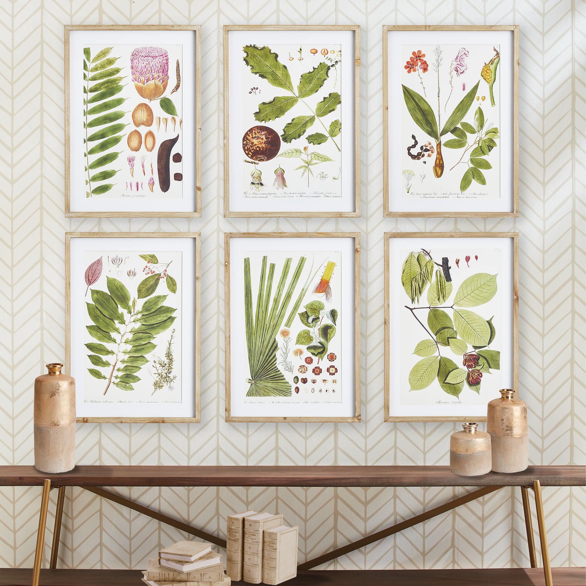 LEAF BOTANICAL STUDY, SET OF 6 - view 3