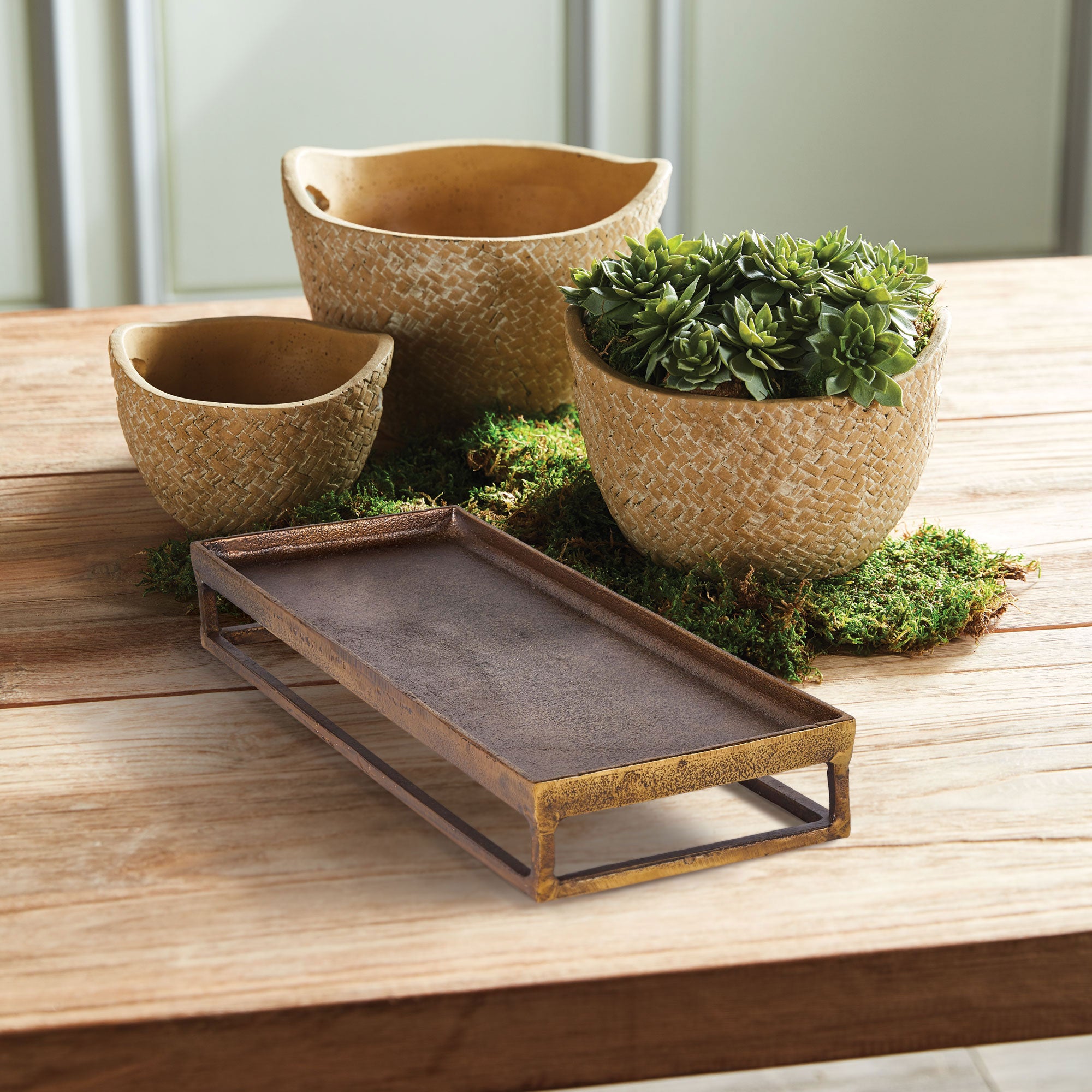 CABOT RAISED RECTANGULAR TRAY - view 2