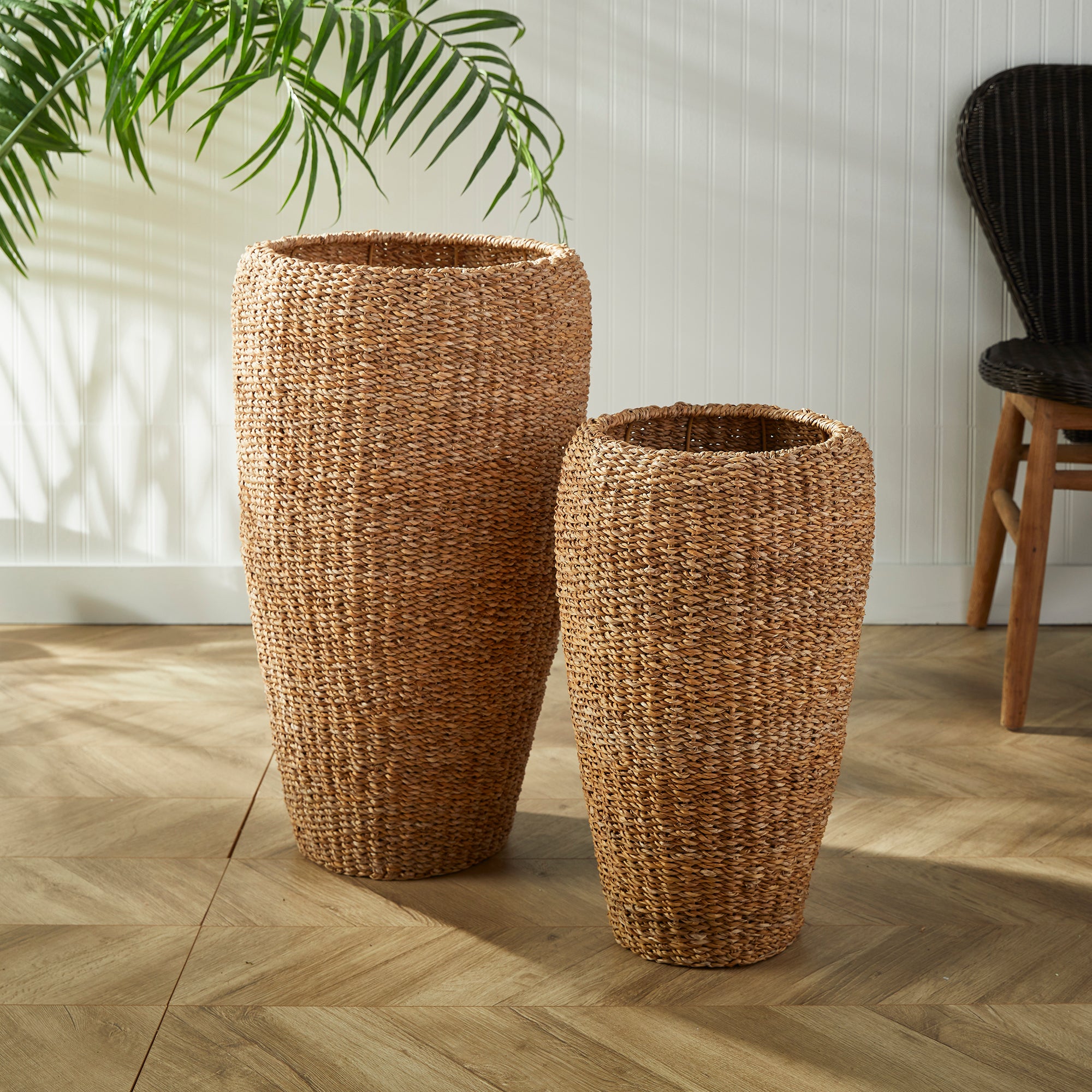 SEAGRASS TALL ROUND PLANTERS, SET OF 2 - view 2