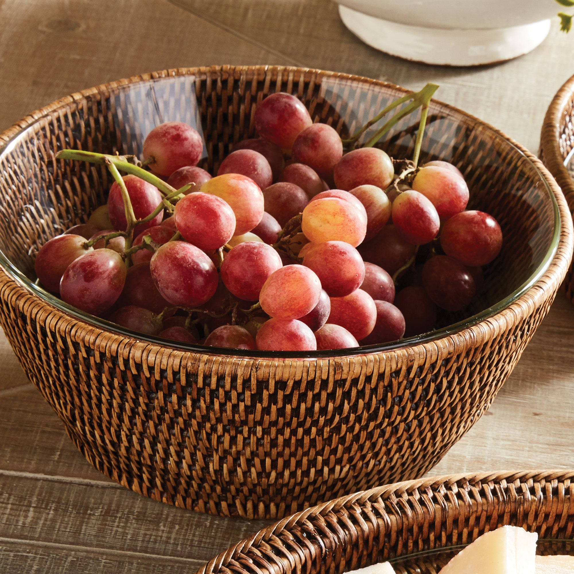 BURMA RATTAN SERVING BOWL 10.75" - view 2