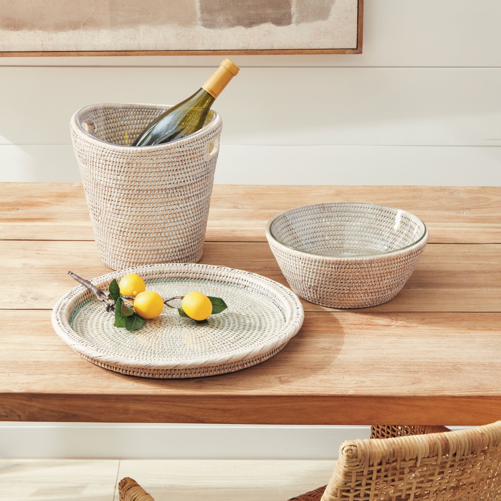 Burma Rattan Serving Bowl 10.75" - View 5