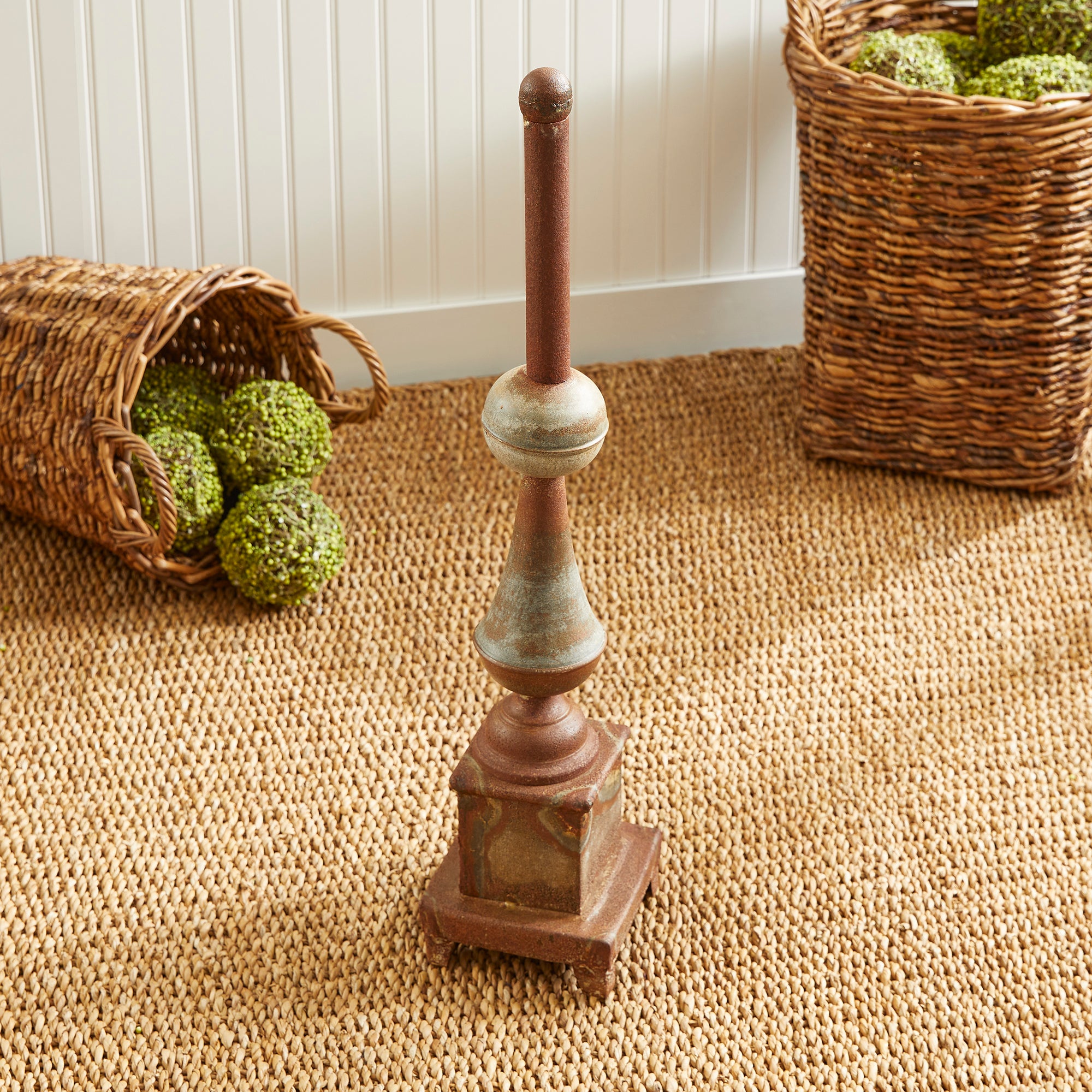 WEATHERED METAL ORNATE FINIAL - view 6