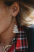 Rita - Three Pearl Stack Fish Hook Earrings by Leslie Curtis - view 2