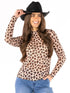 Simply Southern Wild Side Leopard Turtleneck Top by Simply Southern