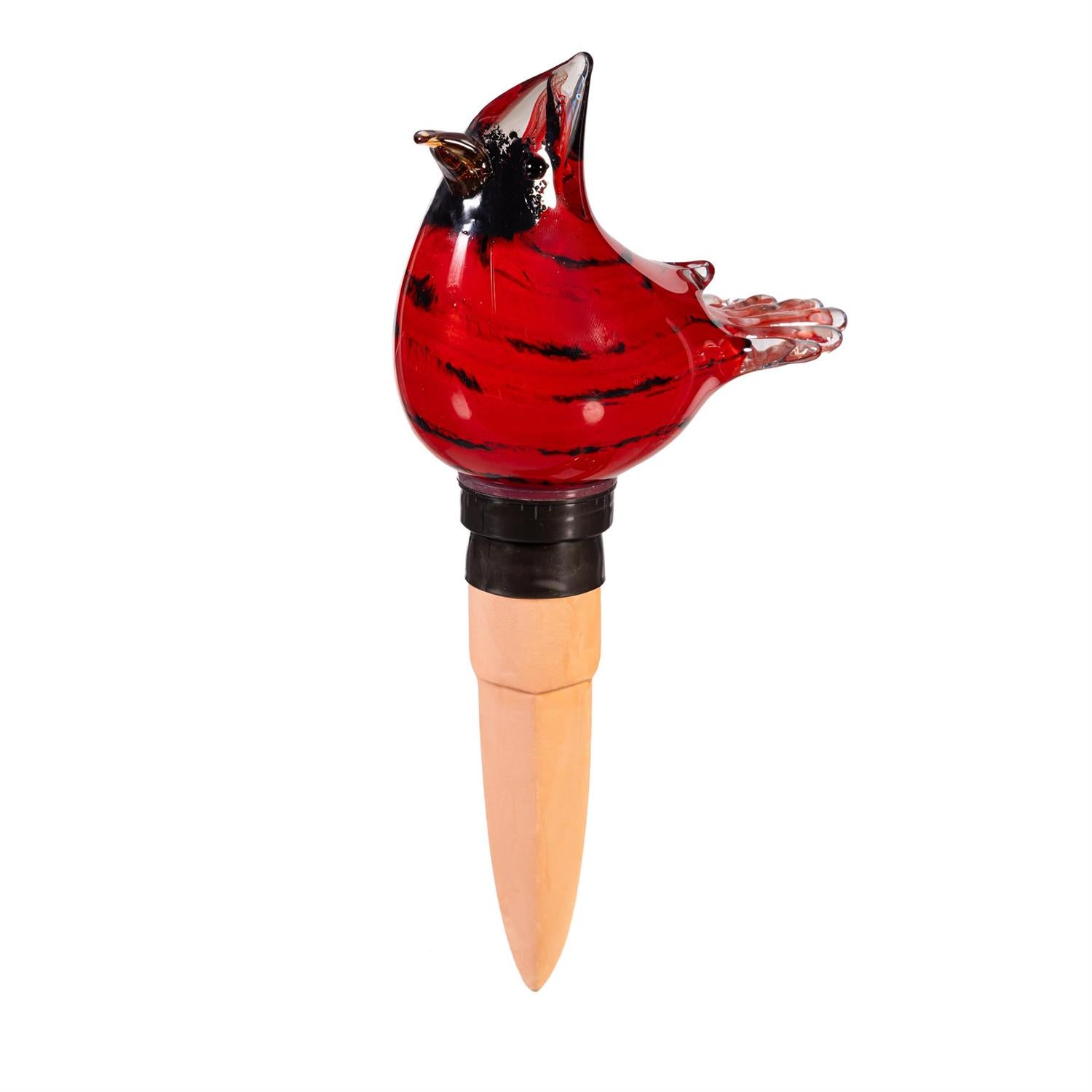 Art Glass Cardinal Watering Globe