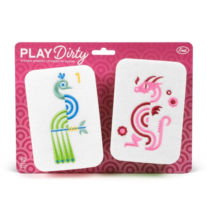 Fred Play Dirty Mahjong Kitchen Sponges