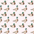 Ida Mae Mallory Ducks Icon Pink Quilted Small Makeup Bag