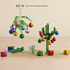 Mini Glass Palm Tree with Assorted Ornaments - view 3