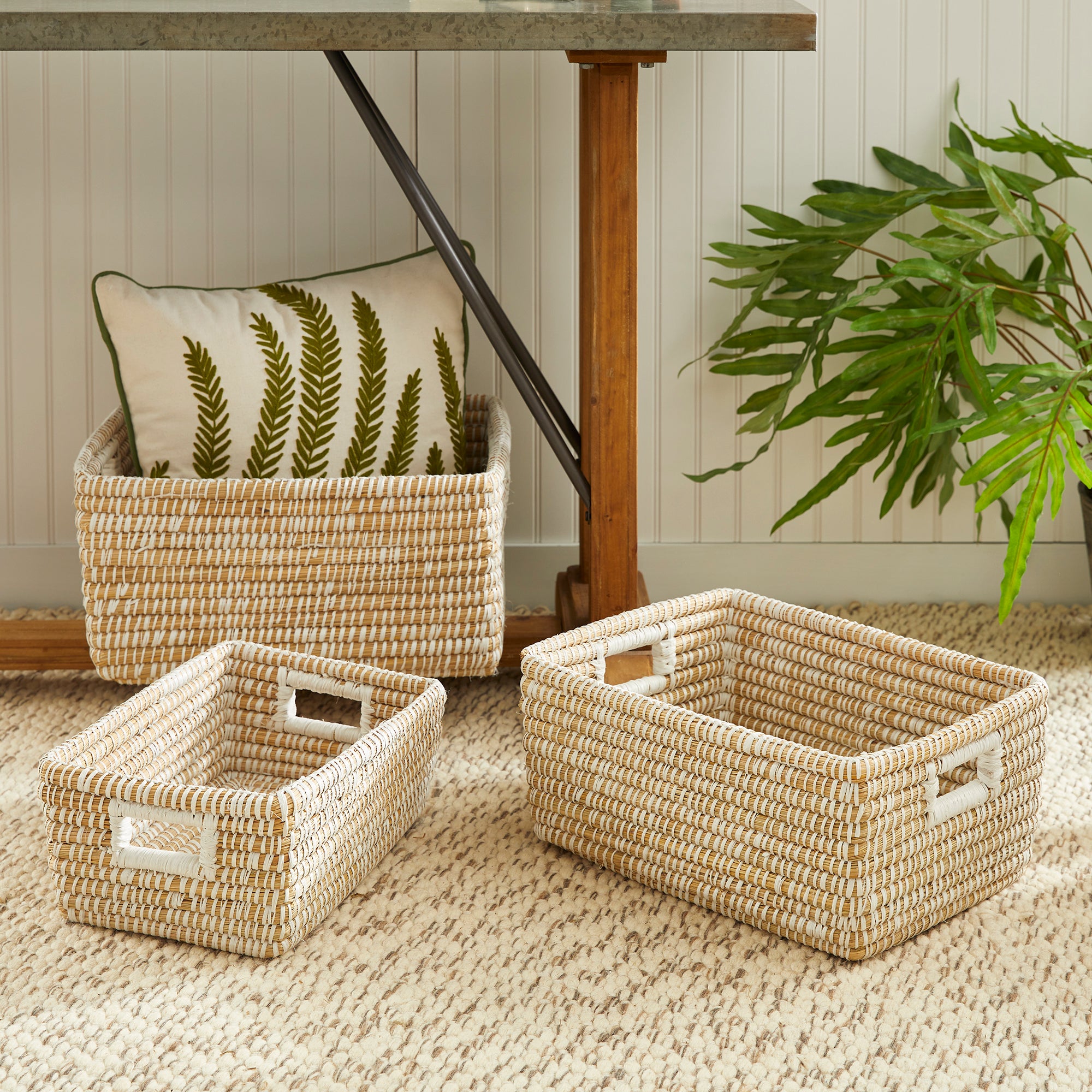 Rivergrass Rectangular Storage Baskets, Set Of 3 - View 4