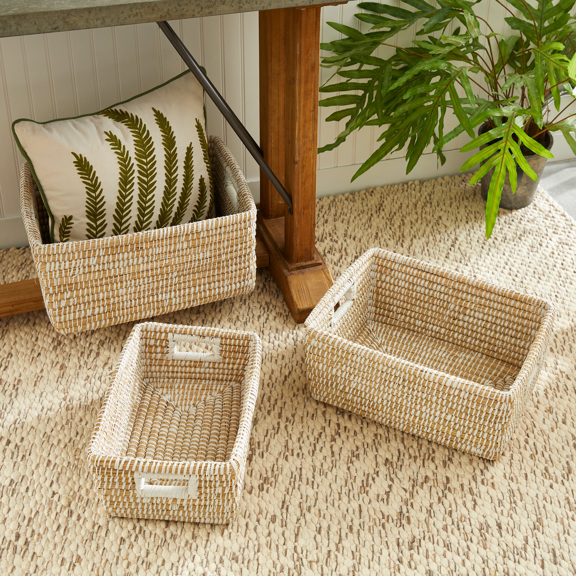 RIVERGRASS RECTANGULAR STORAGE BASKETS, SET OF 3 - view 5