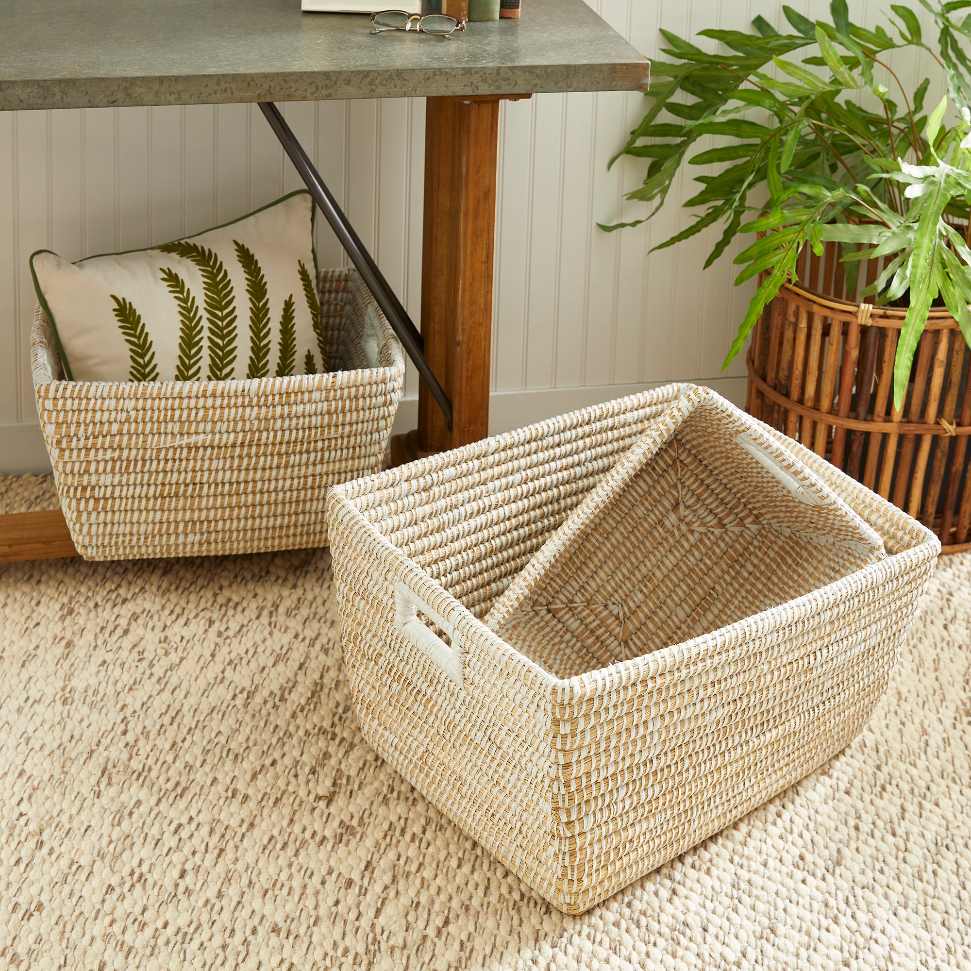 Rivergrass Rectangular Baskets, Set Of 3 - View 5