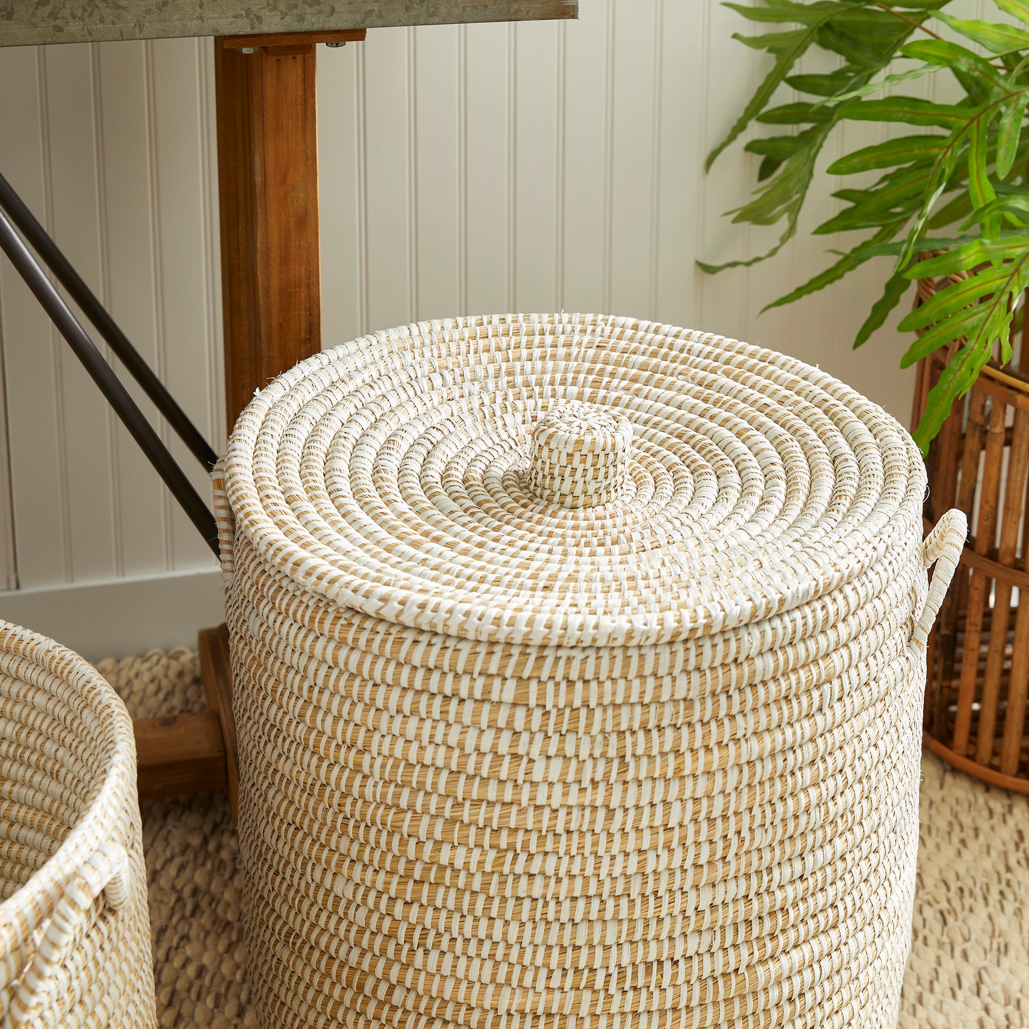 Rivergrass Hamper Baskets With Lids, Set Of 2 - View 7