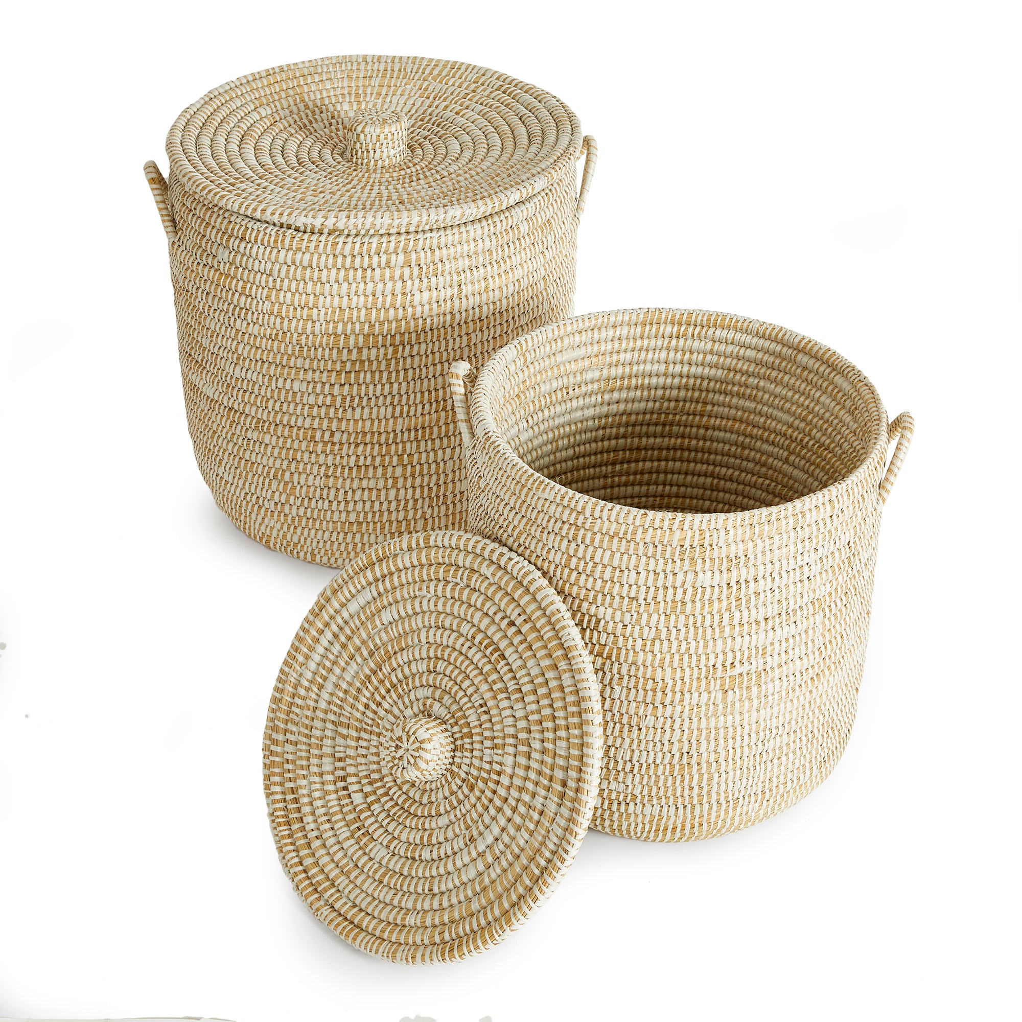Rivergrass Hamper Baskets With Lids, Set Of 2 - View 2
