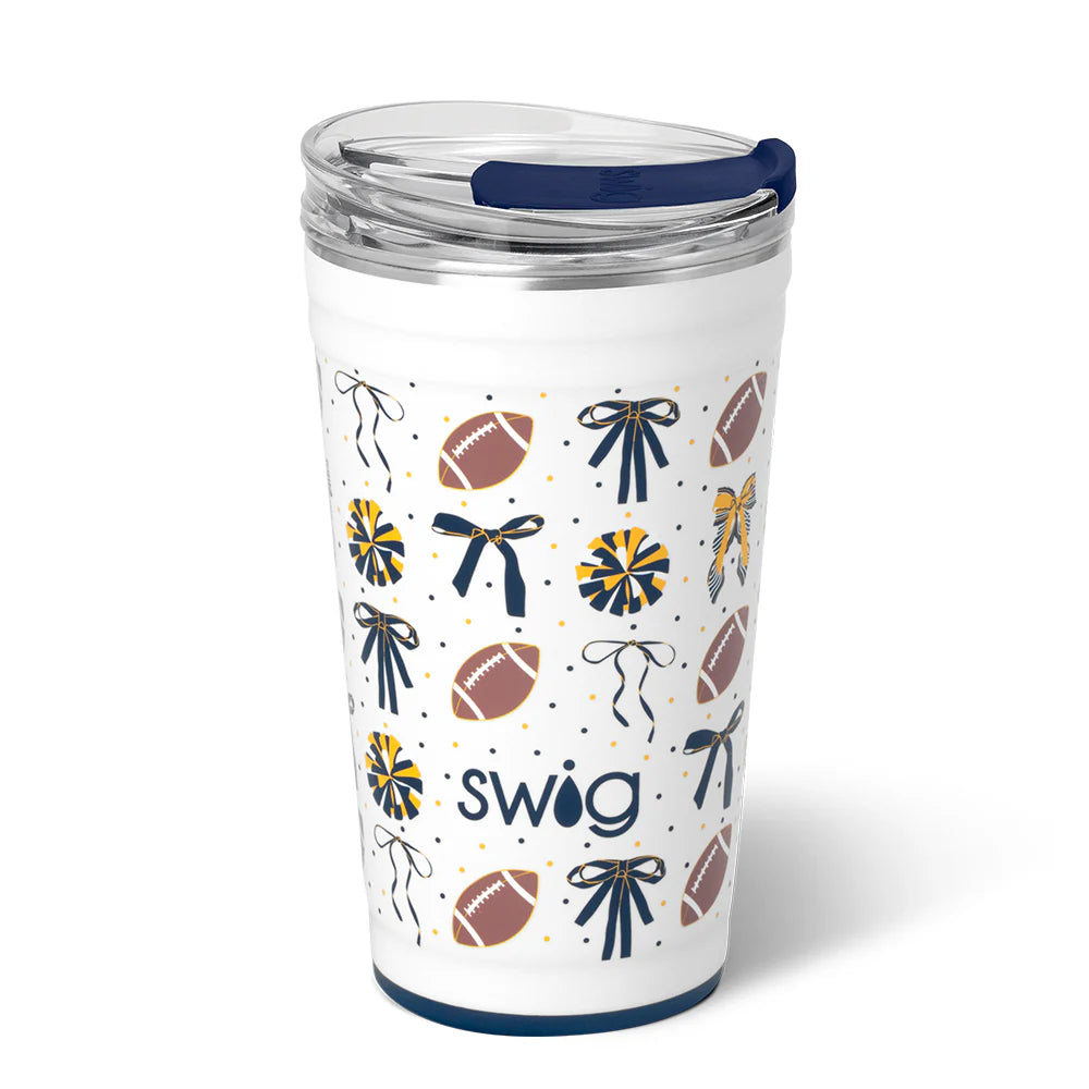 SWIG WE'VE GOT SPIRIT NAVY + YELLOW Party Cup 24oz