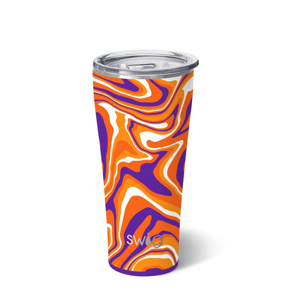 SWIG 32oz FANZONE ORANGE + PURPLE TUMBLER - A. Dodson's