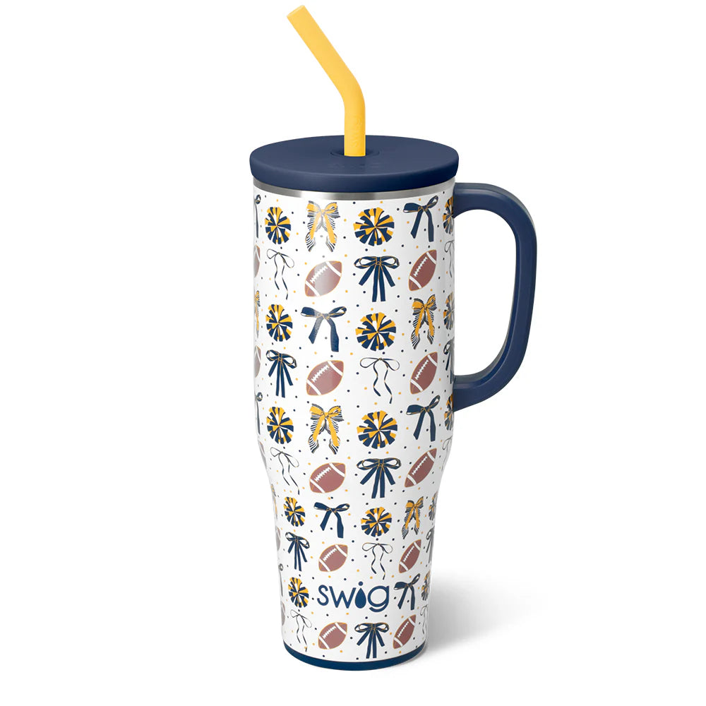 SWIG WE'VE GOT SPIRIT NAVY + YELLOW Mega Mug 40oz